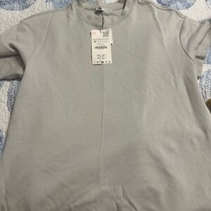 Zara Gray Short Sleeve Tee Brand new!!